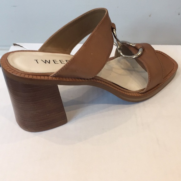 Tweeds Brown Wedge Sandals - Picture 3 of 8